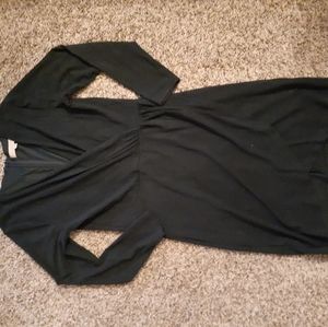 Forest Green Loft Faux Wrap Dress
